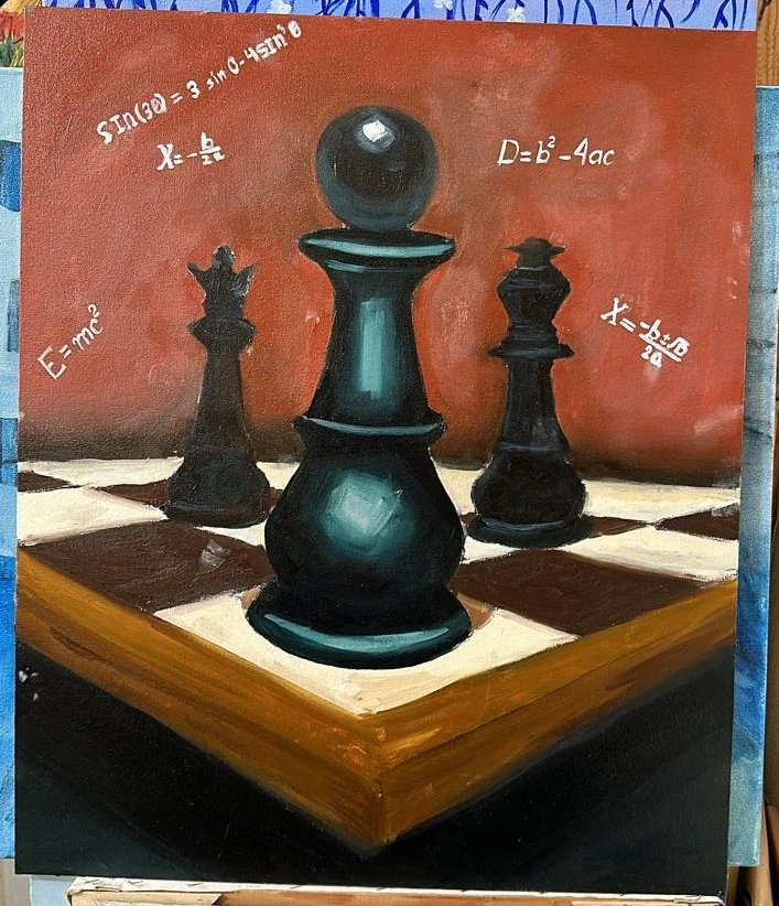 Chess Piece, a painting by Zeyd Suleymanli