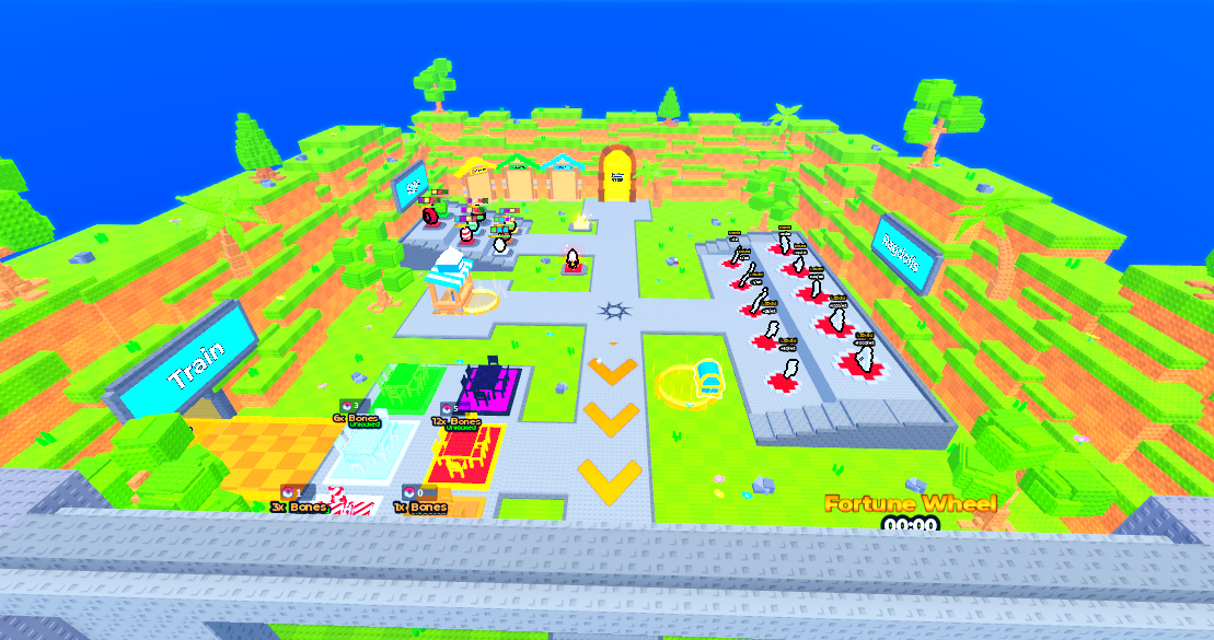 Colourful main lobby environment in +1 Ragdoll Escape